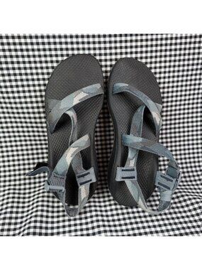 Chaco Z Sandals Womens 10 Blue Camo Sport Hiking Sandals Adjustable Gorpcore